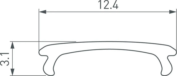 Изображение товара Рассеиватель для светодиодного профиля Arlight ALM-W13-2020 FROST / 026748(1)