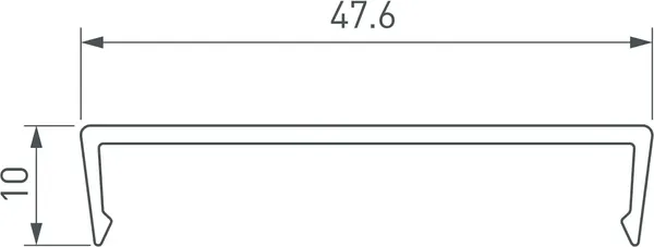 Изображение товара Рассеиватель для светодиодного профиля Arlight S2-LINIA69-F-2500 OPAL / 029672