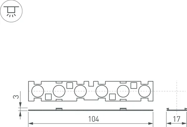 Изображение товара Рассеиватель для светодиодного профиля Arlight SL-LINE-W20-30deg-540 / 041791