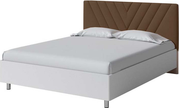 Изображение товара Двуспальная кровать Proson Ora 160x200 (белый/Monopoly горячий шоколад 237)