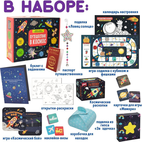 Изображение товара Подарочный набор Bumbaram Подарок в чемодане Путешествие в космос / tr-119