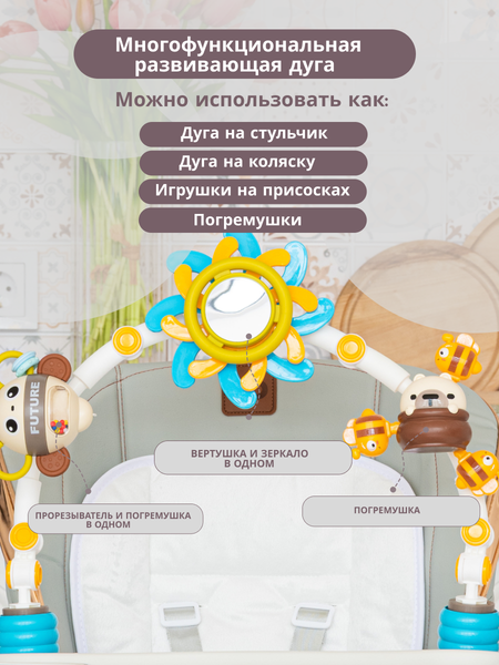 Изображение товара Стульчик для кормления VipBaby Relax 3в1 0+ (French Grey)