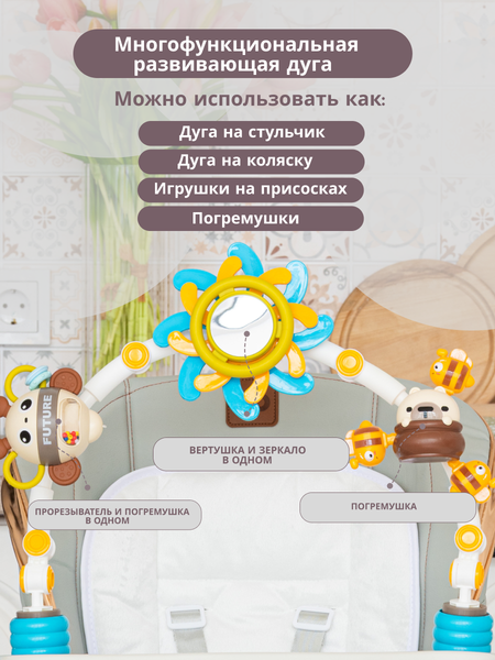 Изображение товара Стульчик для кормления VipBaby Relax 3в1 0+ (French Grey)