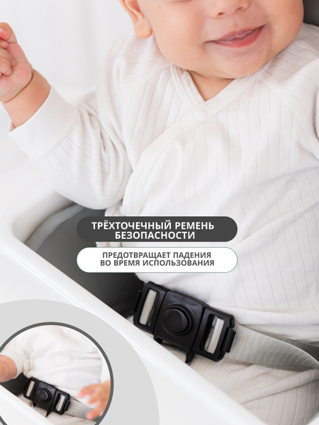 Изображение товара Стульчик для кормления VipBaby 3в1 Loft Lux  (White)