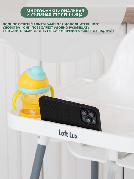 Изображение товара Стульчик для кормления VipBaby 3в1 Loft Lux (Mint)