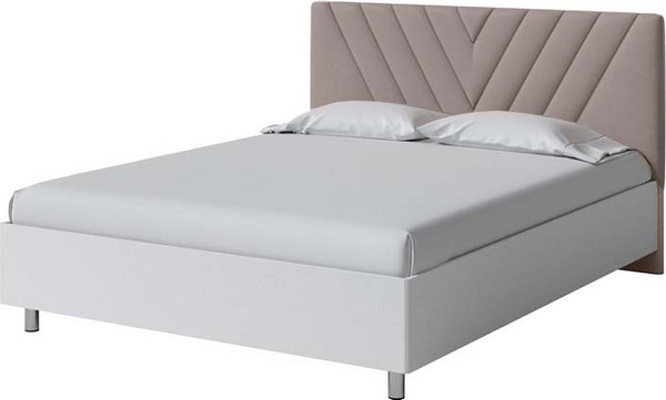 Изображение товара Двуспальная кровать Proson Ora 160x200 (белый/Tesla стальной)