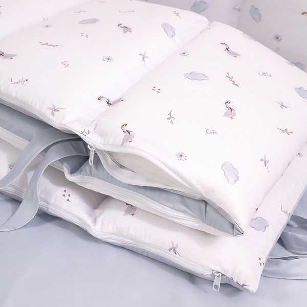 Изображение товара Комплект постельный для малышей Perina Sleepy / КПП6.100-SL.10 (голубой)