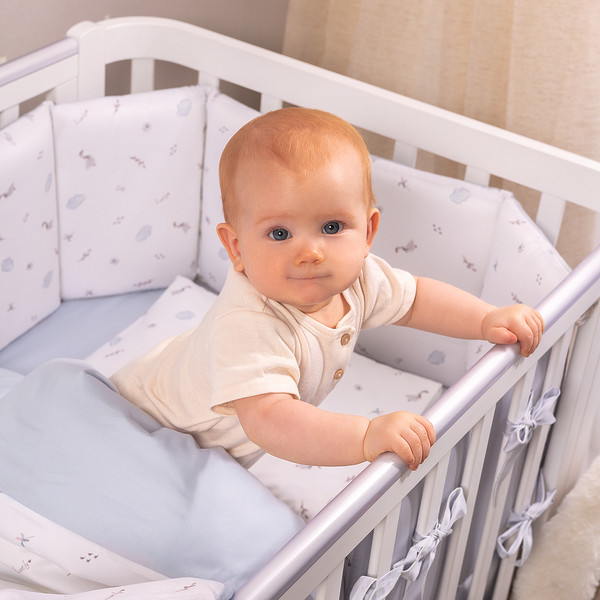 Изображение товара Комплект постельный для малышей Perina Sleepy / КПП6.100-SL.10 (голубой)