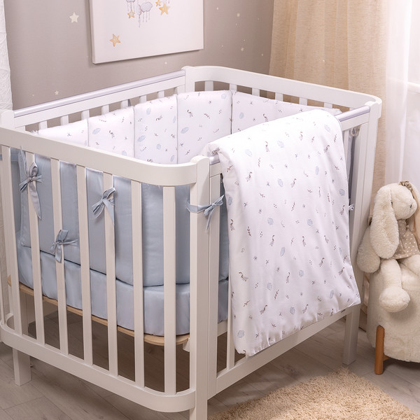 Изображение товара Комплект постельный для малышей Perina Sleepy / КПП6.100-SL.10 (голубой)