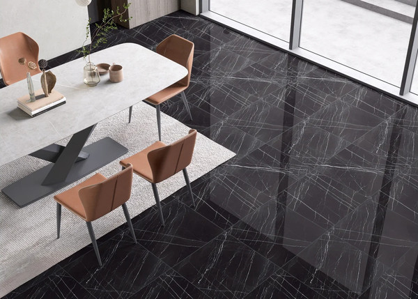 Изображение товара Плитка Eternal Elite Nero Glossy 1214GL6060 (600x600x9, черный)