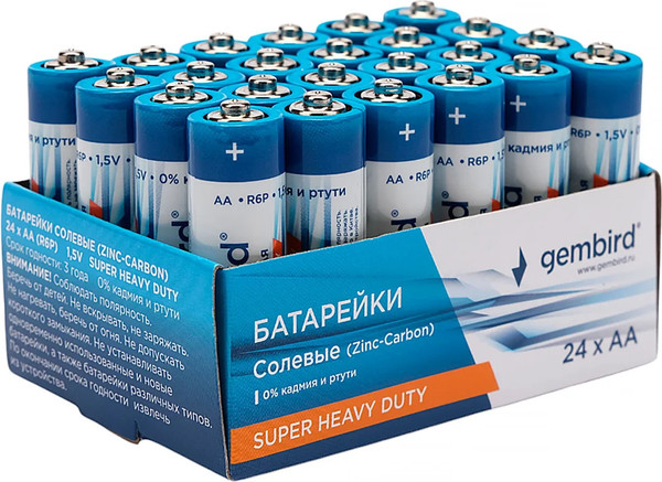 Изображение товара Комплект батареек Gembird GB-R6P-24B (24шт)