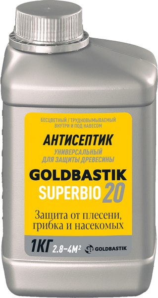Изображение товара Антисептик для древесины Goldbastik Супербио / BB 20 (1кг)