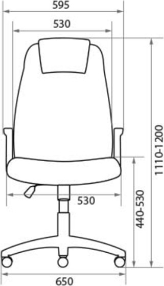 Изображение товара Кресло офисное Белс Prima DF PLN PG / 440110/PG02 (кожзам черный)