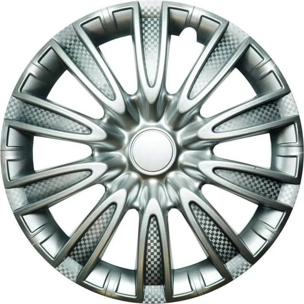 Изображение товара Набор колпаков LION Торнадо 14" карбон пруж. LW1429 (2шт, серебристый)