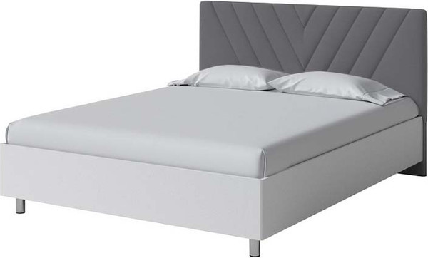 Изображение товара Двуспальная кровать Proson Ora 160x200 (белый/Ultra мокрый асфальт)