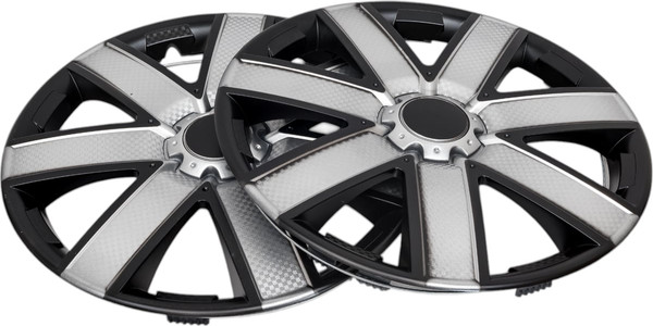 Изображение товара Набор колпаков LION Галакси 14" карбон пруж. LW1405 (2шт, серебристо-черный)