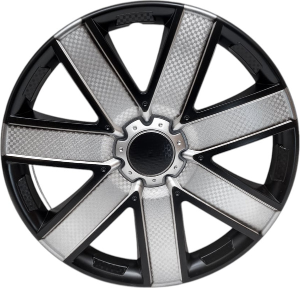 Изображение товара Набор колпаков LION Галакси 14" карбон пруж. LW1405 (2шт, серебристо-черный)