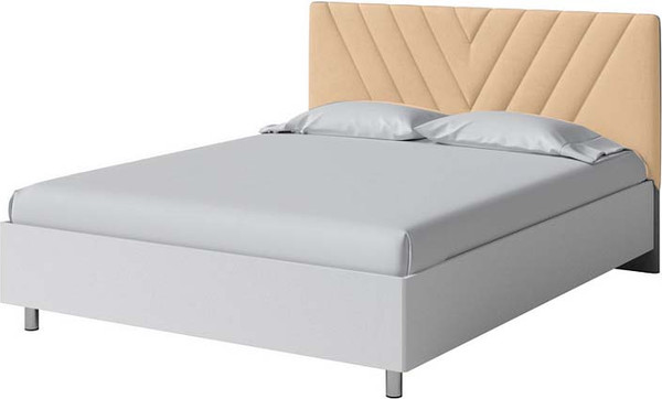 Изображение товара Двуспальная кровать Proson Ora 160x200 (белый/Ultra песочный)