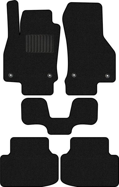 Изображение товара Комплект ковриков для авто Alicosta 1204_1_PR-6 для Skoda Octavia III универсал/лифтбек/A7 2012-2017 (ворс, черный)