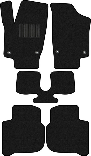 Изображение товара Комплект ковриков для авто Alicosta 2475_1_PR-6 для Skoda Rapid II лифтбек 2020-н.в. (ворс, черный)