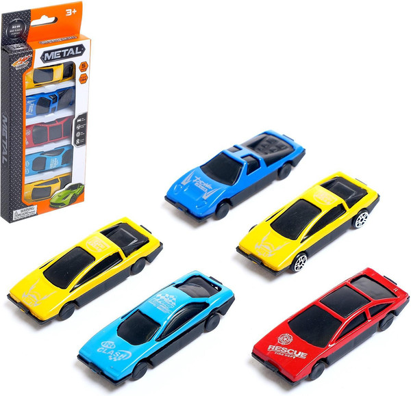 Изображение товара Набор игрушечных автомобилей Sima-Land Супер гонки / 5555343 (5шт)