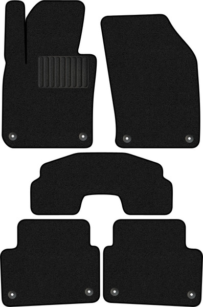 Изображение товара Комплект ковриков для авто Alicosta 1933_1_PR-6 для Volvo V60 Cross County 2018-н.в. (ворс, черный)