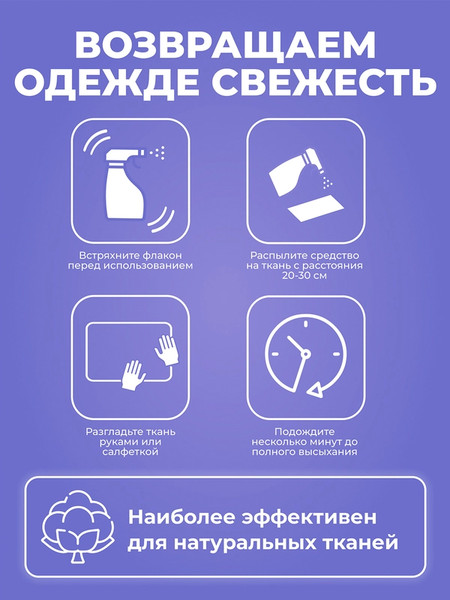 Изображение товара Средство для глажки белья BRANDFREE Спрей Чудо-утюг для разглаживания и смягчения одежды (100 мл)