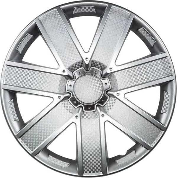 Изображение товара Набор колпаков LION Галакси 15" карбон пруж. LW1501 (2шт, серебристый)