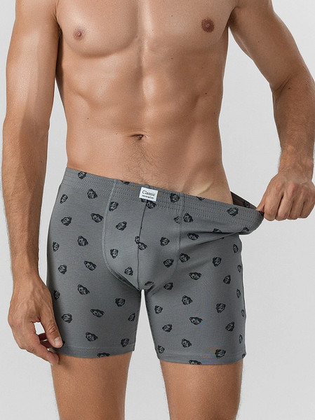 Изображение товара Трусы мужские Mark Formelle 411155 (р.86-96, зубры на темно-сером/декор)