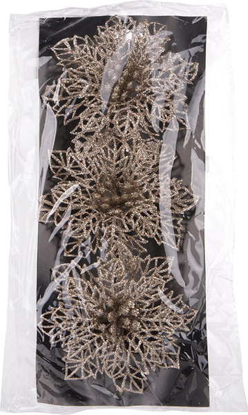 Изображение товара Набор елочных игрушек Волшебная страна Пуансеттия / 108570 (3шт)