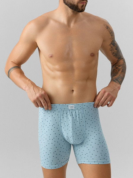 Изображение товара Трусы мужские Mark Formelle 411155 (р.102-112, узор на серо-голубом/декор)