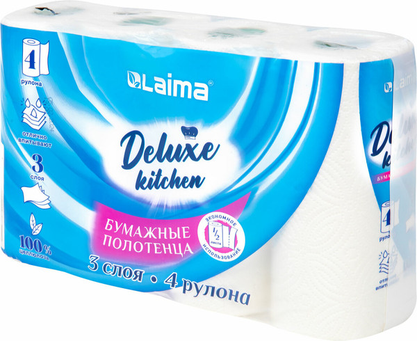 Изображение товара Бумажные полотенца Laima Deluxe / 115400