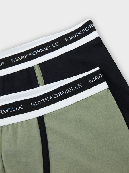 Изображение товара Комплект мужских трусов Mark Formelle 411165-2 (р.86-96, холодный хаки/черный)