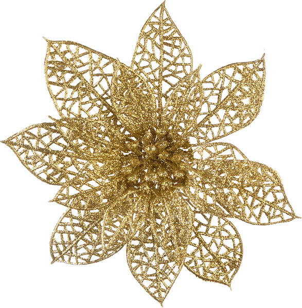 Изображение товара Набор елочных игрушек Волшебная страна Цветы / 110236 (2шт, золотой)