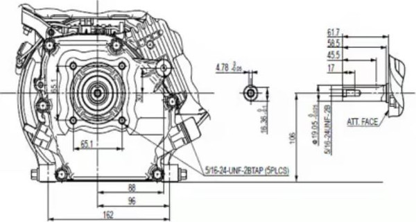 Изображение товара Двигатель бензиновый StaRK GX210 S (вал 25мм шлицевой, 7лс )