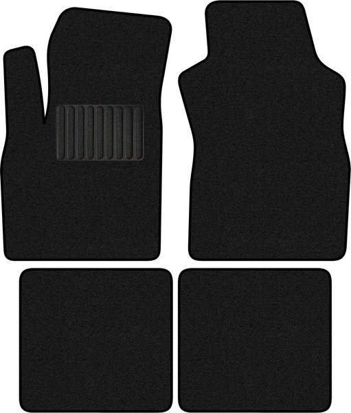 Изображение товара Комплект ковриков для авто Alicosta 0333_1_PR-6 для Fiat Panda хэтчбек 5дв/169 2003-2012 (ворс, черный)