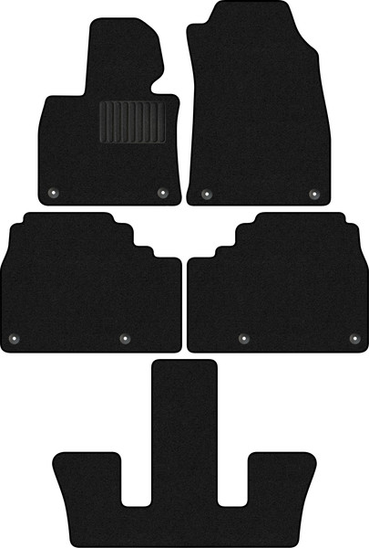 Изображение товара Комплект ковриков для авто Alicosta 3035_1_PR-6 для Hongqi E-HS9 I SUV/E-HS9 2021-н.в.+3 ряд (ворс, черный)