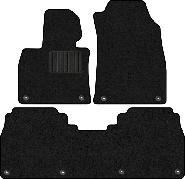 Изображение товара Комплект ковриков для авто Alicosta 3036_1_PR-6 для Hongqi E-HS9 I SUV/E-HS9 2021-н.в.+задний ряд (ворс, черный)