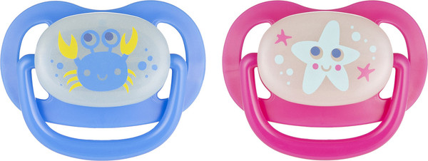 Изображение товара Пустышка Canpol Love&Sea 0-6 мес / 22/506_new (розовый/голубой)