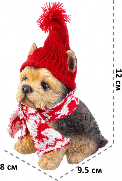 Изображение товара Статуэтка Elan Gallery Рождественский щенок йорк / 101361