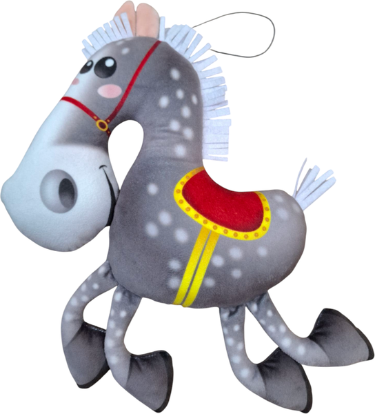 Изображение товара Мягкая игрушка Malvina Конь Спартак / 26.15.2 (серый)