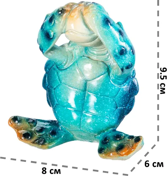 Изображение товара Статуэтка Elan Gallery Голубая черепашка Ничего не вижу / 101365