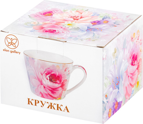 Изображение товара Кружка Elan Gallery Акварель New Bone China / 420643 (розовый)