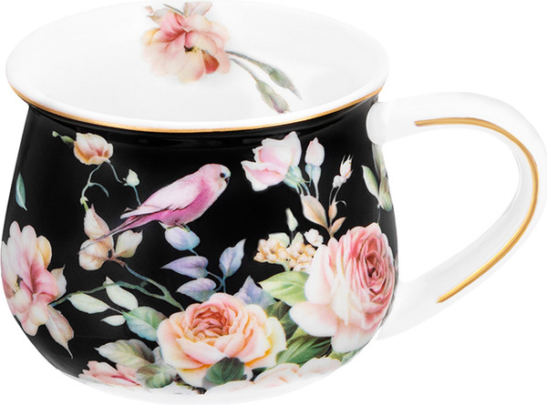 Изображение товара Кружка Elan Gallery Певчие птички на черном / 730828