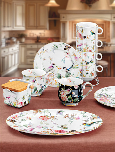 Изображение товара Кружка Elan Gallery Певчие птички на черном / 730858