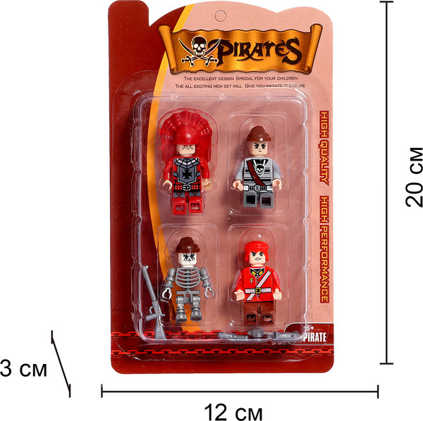 Изображение товара Элемент конструктора Keyixing Пираты / 186598 (4шт)