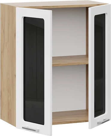 Изображение товара Шкаф навесной для кухни ТриЯ Габриэлла 1ВВ6С с двумя дверьми (дуб крафт золотой/сноу)