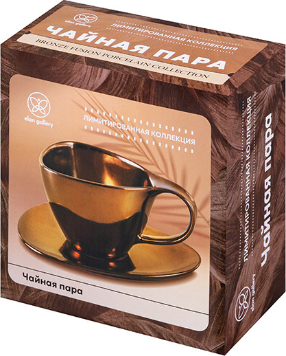 Изображение товара Чашка с блюдцем Elan Gallery Бронза / 540964