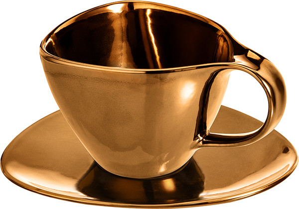 Изображение товара Чашка с блюдцем Elan Gallery Бронза / 540964