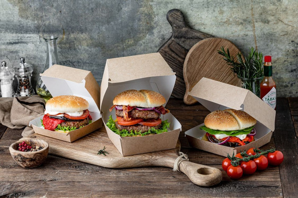 Изображение товара Набор коробок упаковочных для еды OSQ Burger L 123/140x123/140x70 (240шт)